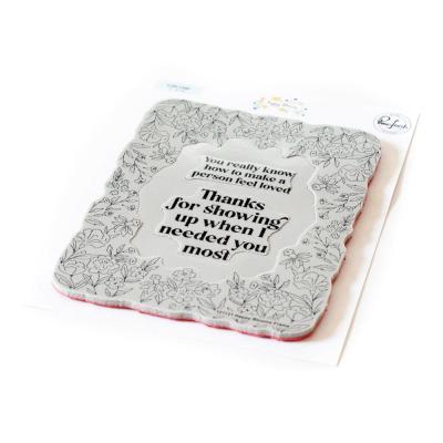 Pinkfresh Studio Happy Blooms Cling Stamps - Happy Blooms Frame